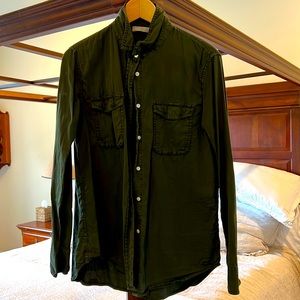 Dark green Vince button down shirt. Size medium